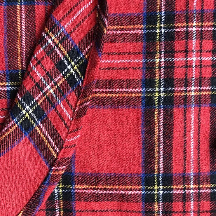 Scottish Red Plaid Shirt Luxury Hong Kong Style Vintage Loose Fit Women's Button up Shirt Polo Collar Full Sleeve Slim Fit