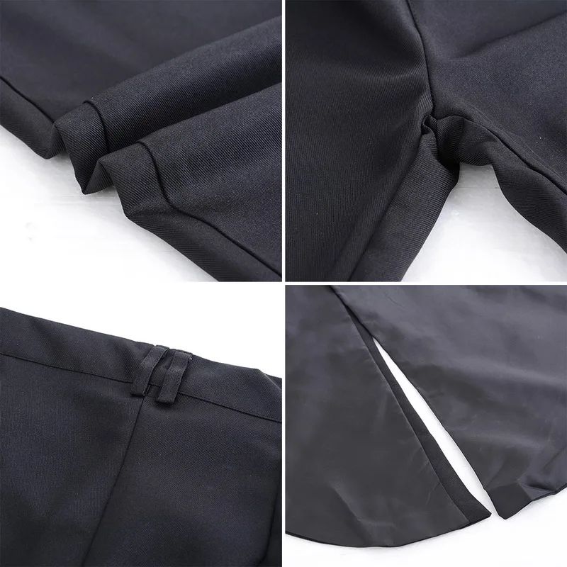 2pcs Men's Classics Tuxedo Suits Set Black Formal Tailcoat for Man Women Fashion Party Wedding Prom Clothing (Jacket+Pants)