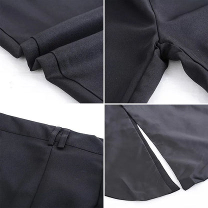 2pcs Men's Classics Tuxedo Suits Set Black Formal Tailcoat for Man Women Fashion Party Wedding Prom Clothing (Jacket+Pants)