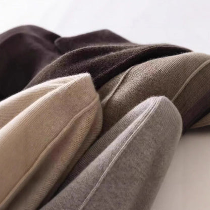 High Waist Knitted Woolen Wide Leg Pants Autumn Winter New Style Drapey Floor-Length Casual Trousers Skin-friendly Warm