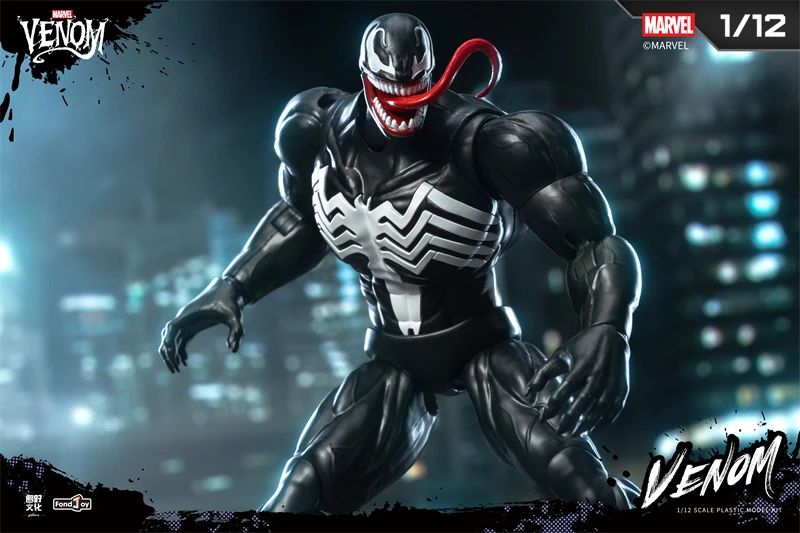 Blokees Original Homem-Aranha Venom Versão HQ 15.5CM 1/12 STARK SUIT Clássico Figura de Ação Montada Coleção Brinquedo Presente
