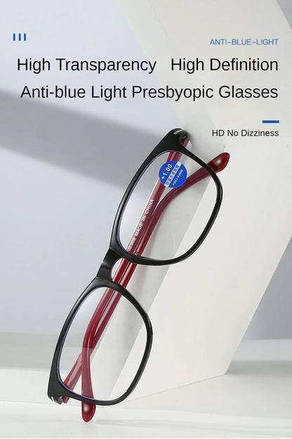 Presbyopia Eyeglasses for Man and Woman Unisex Comfortable Eyewear Ultra Lightweight Anti Blue Light Blocking HD Reading Glasses