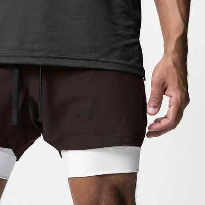Shorts Masculino Dragon Ball Camada Dupla Son Goku Verão Anime Japonês Falso Duas Peças Esportivo Fitness Secagem Rápida