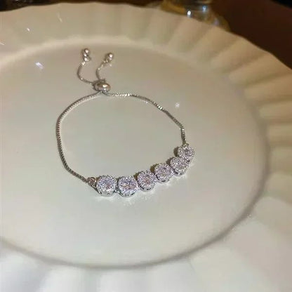 Pulseira de Tulipa de Opala Requintada com Zircônia para Mulheres Acessório Diário Personalizado da Moda Joias para Festas Presentes de Aniversário