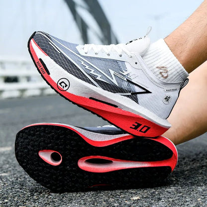 Tênis de Borda de Carbono Masculino Antiderrapante Acolchoado Confortável para Corrida e Treinamento Tênis de Malha Casual para Mulheres