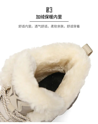 Men Women Waterproof Winter Boots Snow Barefoot Casual Shoes Outdoor Warm Work Shoes Ankle Shoes for Trekking Climbing Hiking