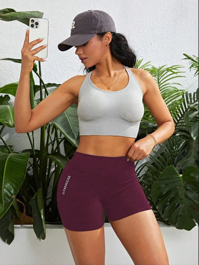 Women High Waist Workout Shorts Yoga Short Pant