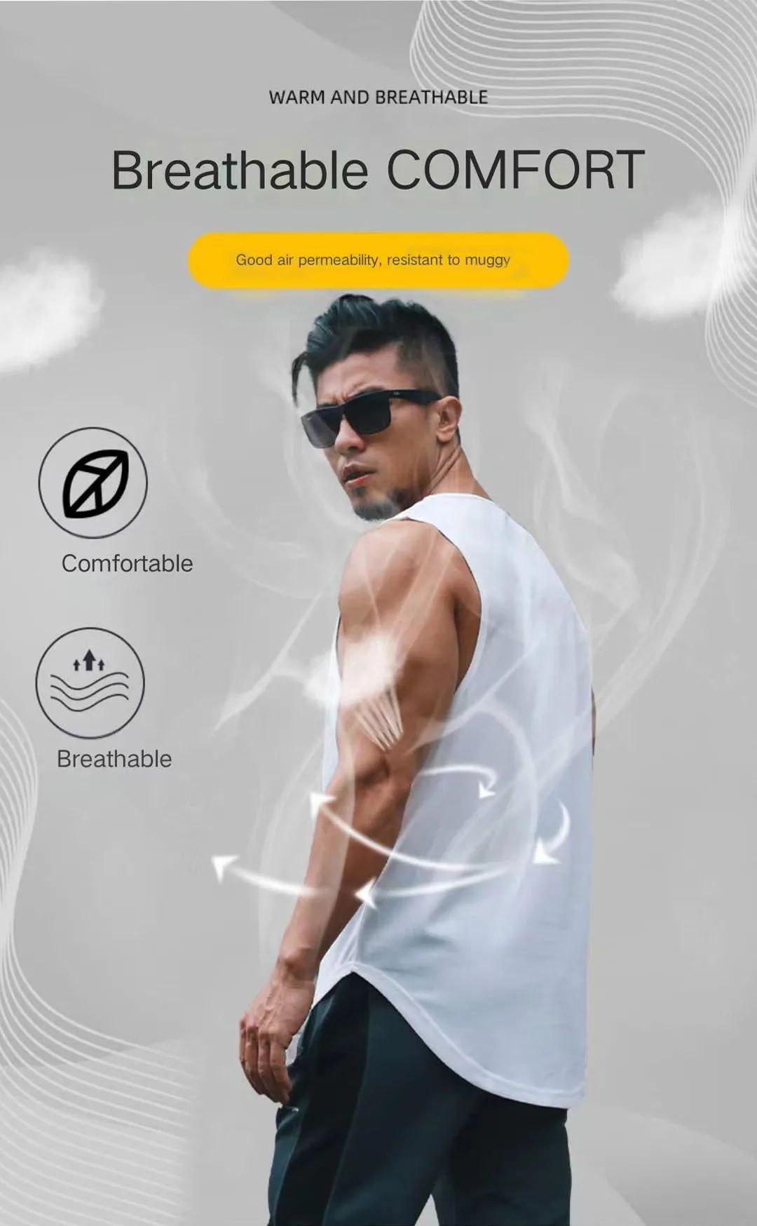 2025 Summer Plus Size Men Clothing Tank Tops Black White Gray Singlets Sleeveless Fitness Men Vest Casual Bodybuilding Vest New