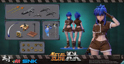 Em estoque TUNSHI TS-012 1/12 Metal Slug LEONA Heidern Cabeça Dupla Conjunto Completo de Bonecos de Ação de 6 Polegadas Modelo de Brinquedo