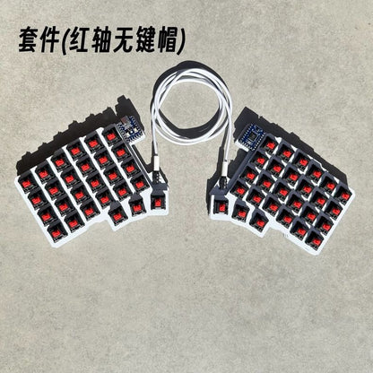 Teclado Silakka54 Dividido com Fio Hot Swap Suporte QMK/VIAL Teclado Ergonômico RP2040zero Acessórios Personalizados para PC Gamer