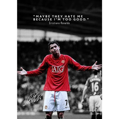 Modern Soccer Sport Player Portrait Poster Print Football Play Picture Canvas Painting Wall Art for Living Room Home Decor Mural