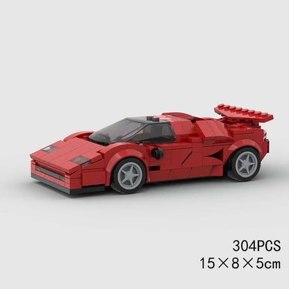 MOC Speed Sports Super Carro de Corrida Blocos de Montar DIY Tijolos Cidade Rally Técnico Grande Veículo de Corrida Presente de Natal Brinquedo