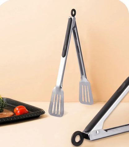 BBQ Grill Tongs Salad Steak Spaghetti Candy Charcoal Meat Stainless Steel Camping Barbecue Kitchen Frying Food Clips Clamp