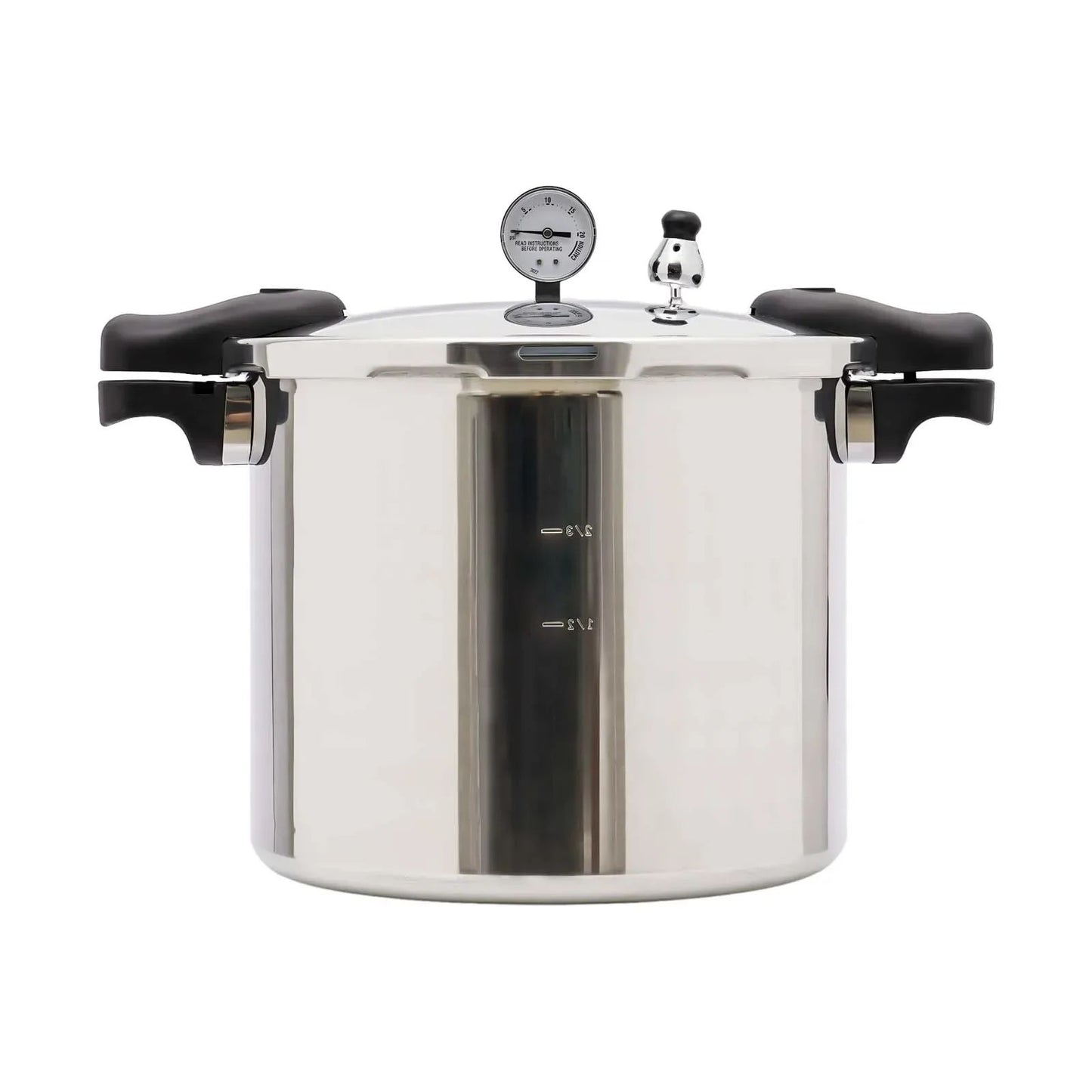 Panela de Pressão de Alumínio de 23 Quartos com Medidor de Pressão e Válvula de Liberação, 22L 90kPa Pressão Máxima para Fogões a Gás e Elétricos