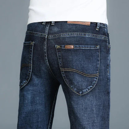 Mens High Quality Jeans Fashion Straight Denim Pants Men Classic Casual Jeans Male Plus Size Denim Trousers Ripped Jeans 28-40
