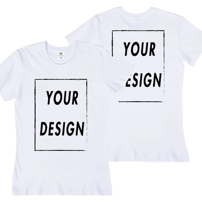 UE Size Custom Team T-shirt for Women, Add Your Own Design in Front and Back, Print and Text, High-quality T-shirt for Men