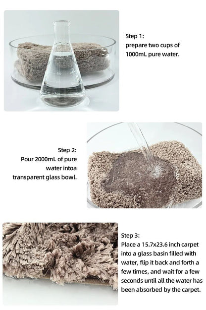 Tapete de chão de banheiro arredondado e espesso, tapete absorvente para banheira, material de pelúcia, tapete antiderrapante para os pés, capacho de entrada, banheiro