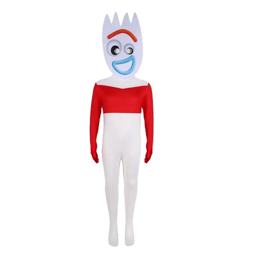 Anime Toy Forky Cosplay Costume Bodysuit Jumpsuit Carnival Cosplay Kid Adult Children Party Festival Roleplay Clothes Mask Suit
