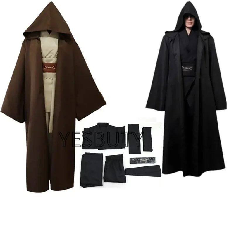 Jedi Knight Star Cosplay Anakin Skywalker Costume Replica Rob Cloak Anime Halloween Party Outfits Clothes Plus Size