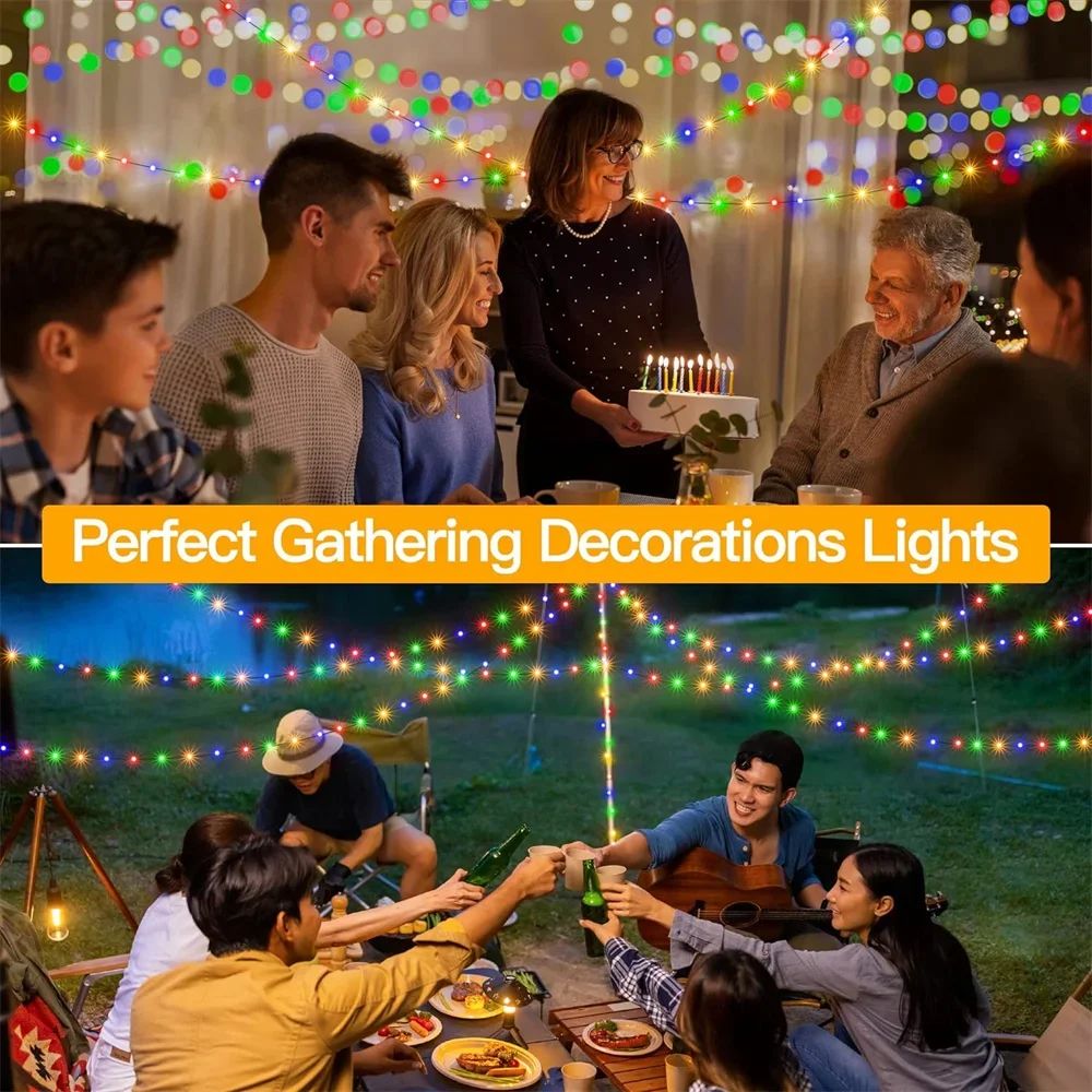 1000/500LED Green Wire Led String Fairy Lights US/EU Plug 110V/220V Waterproof LED Christmas Tree Holiday Home Garden Decor Xmas