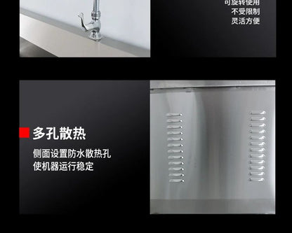XWJ Dishwasher Commercial Ultrasonic Automatic Vegetable Washer  Kitchen Restaurant Canteen Large Bowl Washing Large Capacity