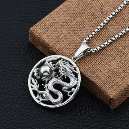 Colar de Pingente de Caveira Demoníaca Enrolada de Cobra Gótica Vintage para Homens Meninos Festa de Rock Halloween Joia de Presente
