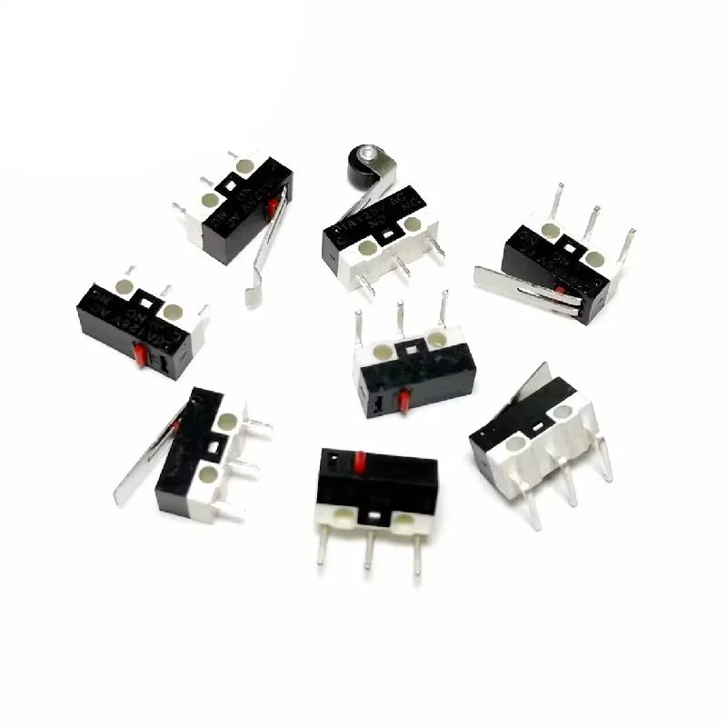 20Pcs 3 Pins Limit Switch SPDT Mouse Button Tact Switch 1A 125V Micro Switch for 3D Printer Parts Mouse Roller