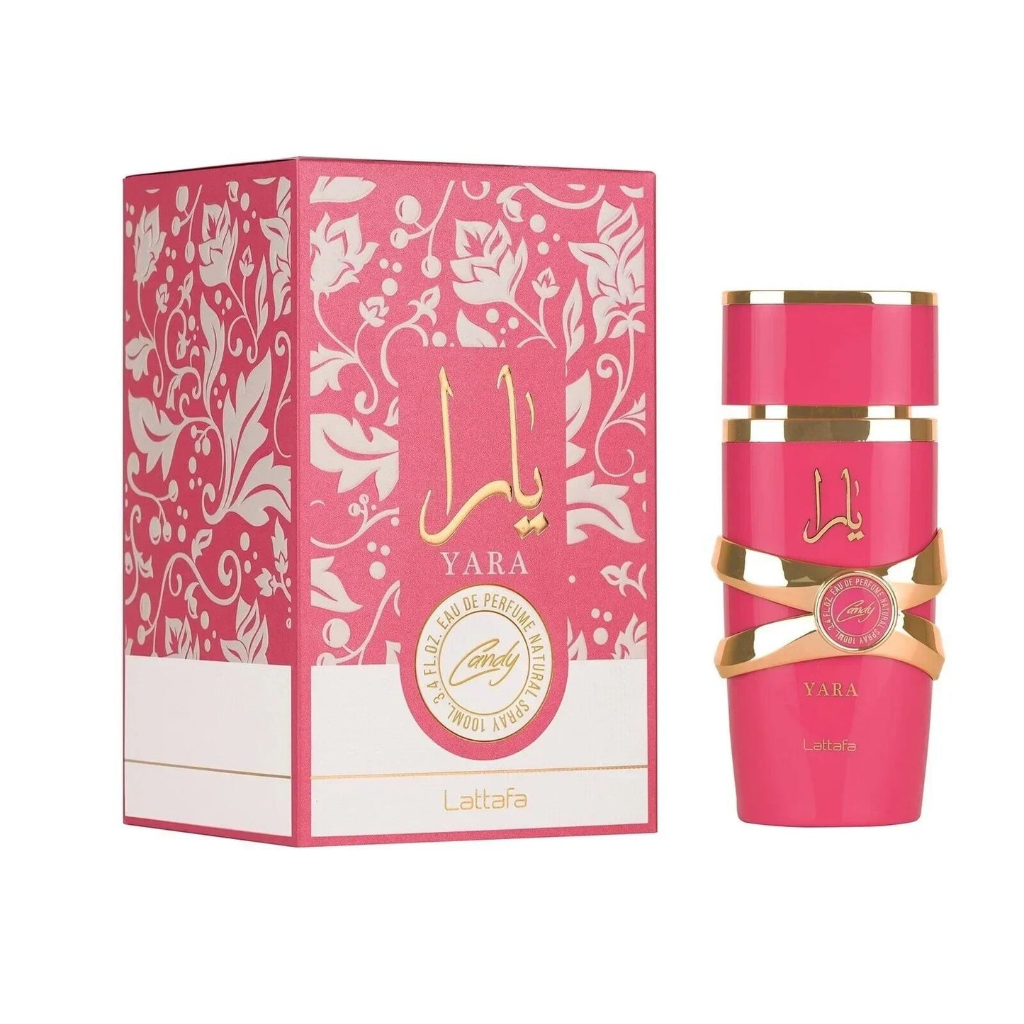 Yara Candy by Lattafa Baunilha, Frutado, Cítrico, Floral Eau de Parfum para Mulheres Longa Duração 3.4oz/100ML