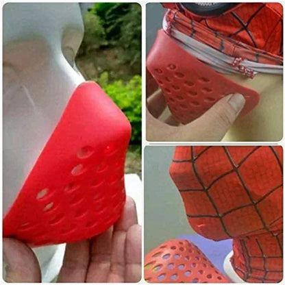 Anime Spider Black Mini Mask Cosplay Props Spider Faceshell Silica Black/Red Halloween Half Face Shell Nose And Mouth Mas Cover