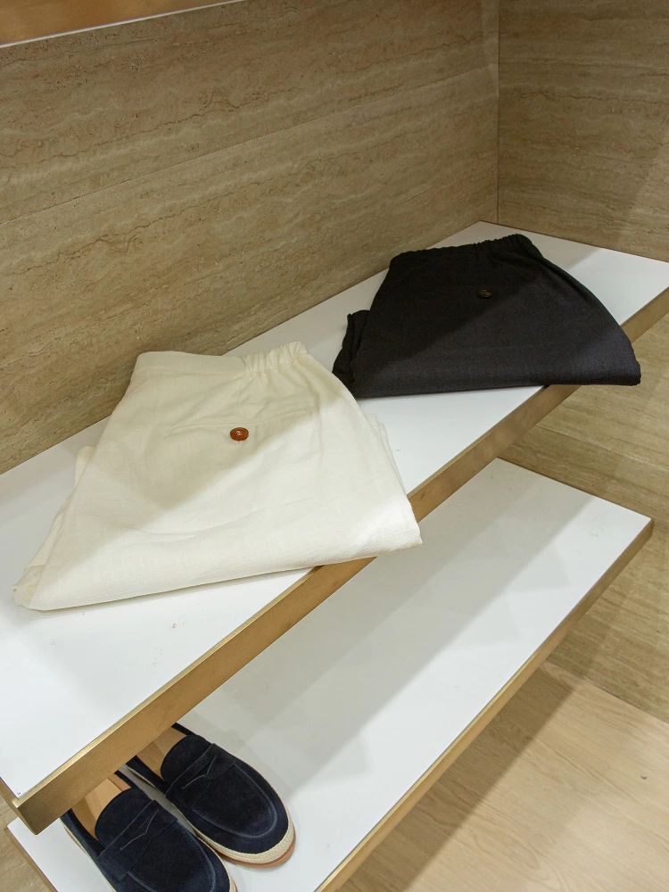 Ramie cotton blend comfortable and breathable summer drawstring casual linen shorts