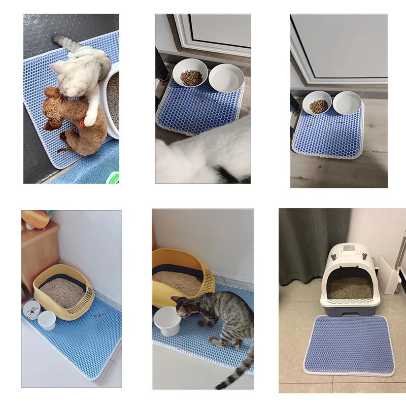 Tapete Higiênico Para Gatos Com Brinde Camada Dupla Impermeável Caixa De Areia Para Animais De Estimação Tapete Antiderrapante Almofada Lavável Produtos Para Camas De Gato Almofada Limpa