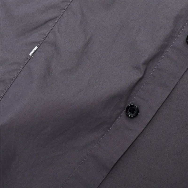 Euro Big Size Men's Cotton Casual Short Sleeve Button-Down Shirt with Chest Pockets Regular-Fit Work Shirt Outdoor Cargo Wear