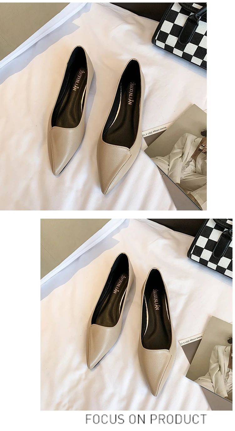 Women Fashion Pointed Toe Slip on Shoes Summer Woman Loafers Comfortable Ladies Yellow Boat Shoes Autumn Flats Zapatos Mujer