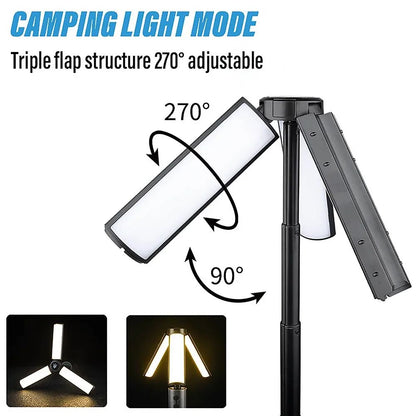 Multi-functional Camping Light 2 in 1 USB Rechargeable Camping Lantern\Flashlight with Hook Outdoor Emergency Camping  Lamp