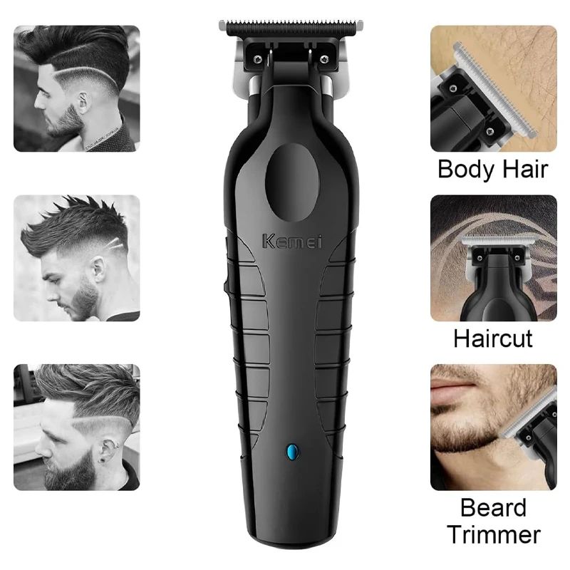 Kemei  KM-2299 KM-2024  Professional Barber Cordless Electric Hair Clippers USB Rechargeable Hair Trimmers Hair Cutting Machine