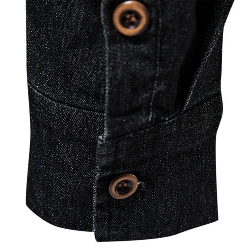 2025 Brand Elastic Cotton Denim Shirt Men Long Sleeve Quality Cowboy Shirts for Men Casual Slim Fit Mens Designer Clothing