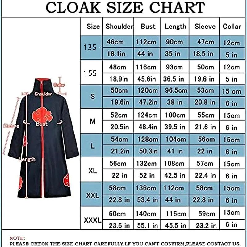 Anime Red Cloud Cosplay Cloak Costume Halloween Dawn Organization Robe Embroidered Cloak Unisex Men Women Party Necklace Props