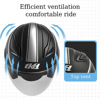 Capacete de motocicleta adulto com certificação 3C, capacete de scooter elétrica com proteção multicamadas