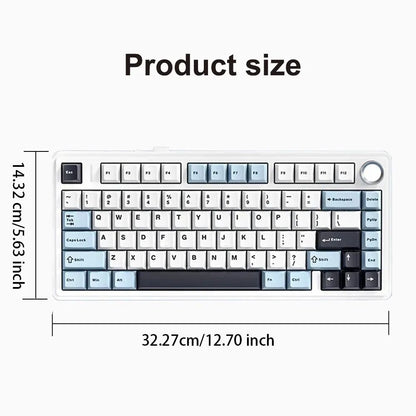 Teclado Mecânico Gamer AULA F75 RGB Layout 75% Gravação Lateral Gasket Mounted Personalizado 80 Teclas Keycaps PBT Teclado Sem Fio