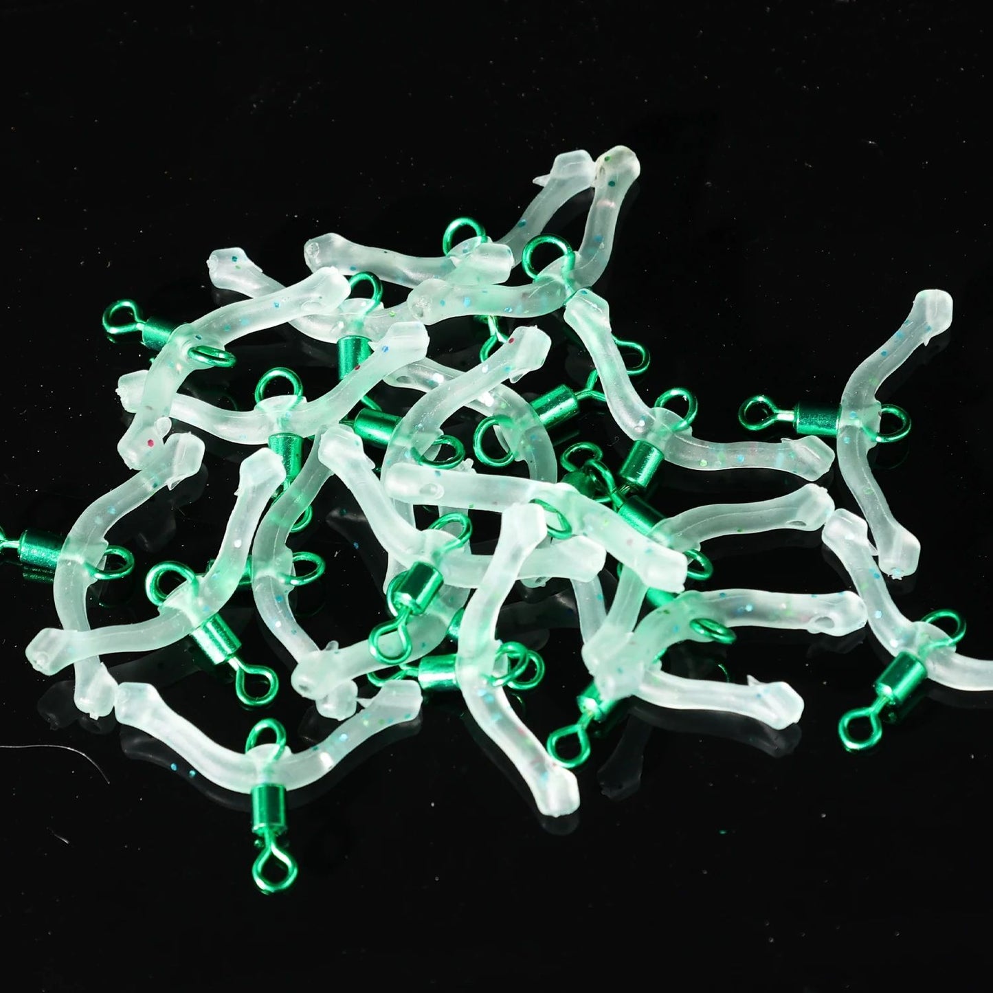 Fishing Hook Separator Anti Tangle Boom Green Silicone Bifurcator High Elastic Subline Splitter Lure Rigging Accessories Tool