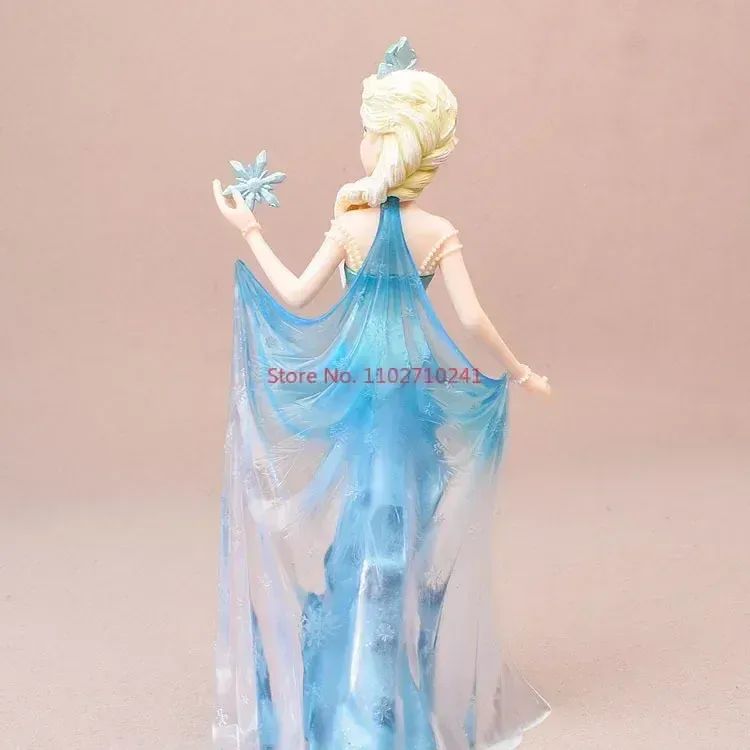 2025 20cm Disney Personagem Frozen Elsa Anna Branca de Neve Rapunzel Boneco de Resina Anime Decoração Modelo Coleção Menina Brinquedos Presente Infantil