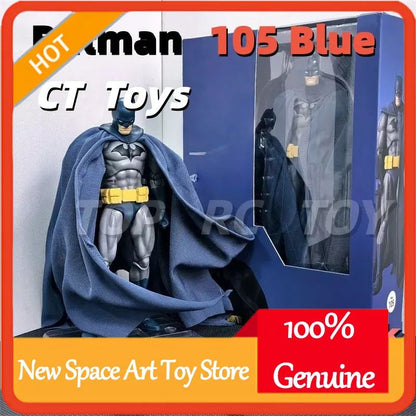 CT Toys Batman Mafex 126 Azul Escala 1/6 Boneco de Ação DC Batman Shf Figura Colecionável de Anime para Crianças e Colecionadores Presente de Natal
