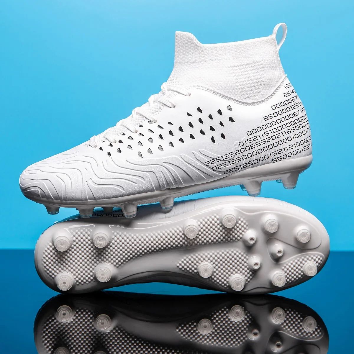 High-top Society Soccer Shoes Football Boots Men Ultra-light Kids Boy Turf Futsal Cleats Children's  Sports Training Footwear