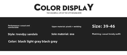 Men Sandals Non-slip Summer Flip Flops High Quality Outdoor Beach Slippers Casual Shoes Cheap Men's shoes Water Shoes 9072