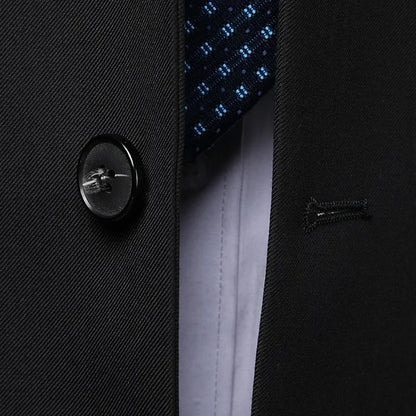 Suit 8XL (Blazer + Trousers) Men Korean Version of The Youth Elegant Fashion Simple Casual Gentleman Best Man Suit 2 Piece Suit