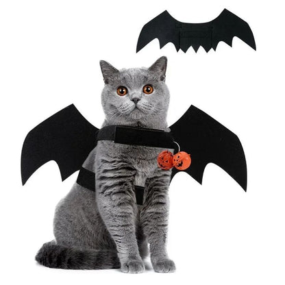 Roupa de Halloween para Cães e Gatos Fantasia Asa de Morcego Preta Colete Cosplay Festa Acessórios para Pets Cães Gatos Decoração