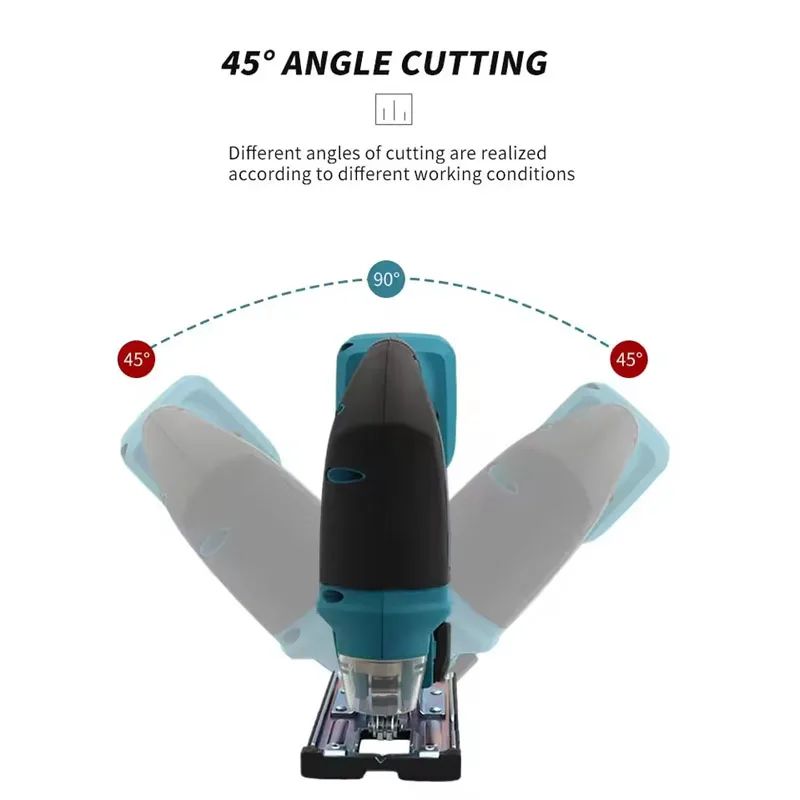 Serra tico-tico elétrica recarregável a bateria de lítio Makita DJV182Z 18V, serra curva para marcenaria, serra multifuncional para corte