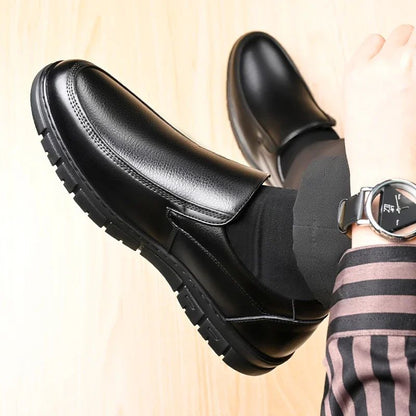 Winter Warm Men Casual Shoes Genuine Leather Breathable Man Loafers High Quality Mens Formal Dress Shoes Slip on Driving Shoes