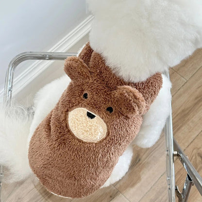1.5-11.5kg Roupa de Inverno para Cães Suéter Colete de Pelúcia Macia para Teddy Bear Roupa Quente para Animais de Estimação Roupas Fofas para Teddy Schnauzer Roupas para Filhotes