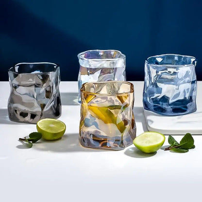 Copo de uísque cinza-fumaça 190ml, copo Old Fashioned de base pesada, conjunto de presente para bar, caneca de cerveja de cristal, direto da fábrica